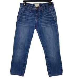 Current Elliot Harvest Stiletto Rifle Blue Denim Cropped Jeans Size 25